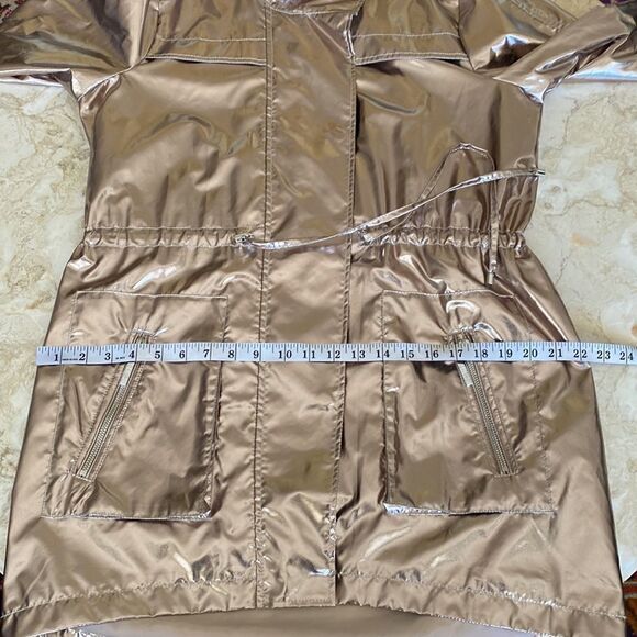 Joseph Ribkoff Foiled Gold Metallic Trench Coat - Picture 16 of 16